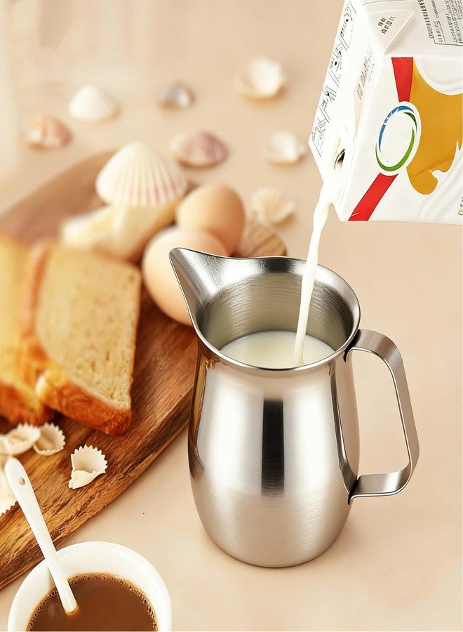 Maxmartt Milk Frother Cup, 3oz (90ml) Milk Frothing Pitcher Metal 304 Stainless Steel Steamer Cup, Coffee Milk Cappuccino Latte Art Barista Steaming Pitcher Espresso Jug with Decorating Pen - Image 3