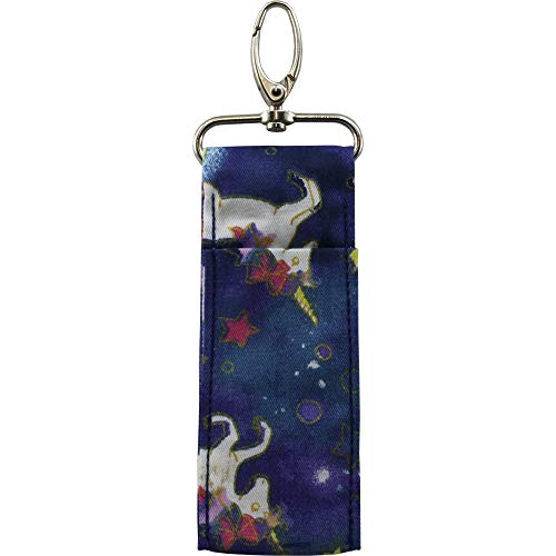 Birdz 1 UNICORN Patterned Material Lip Balm Holsters LIPSTICK HOLDER WITH Metal Clip - Image 2
