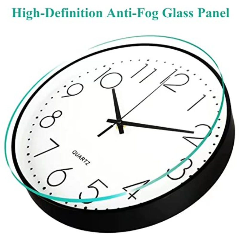 Wall Clock 12-inch Silent Non-Ticking Round Wall Clocks Battery Operated Easy to Read for Living Room Home Office School White - Image 4