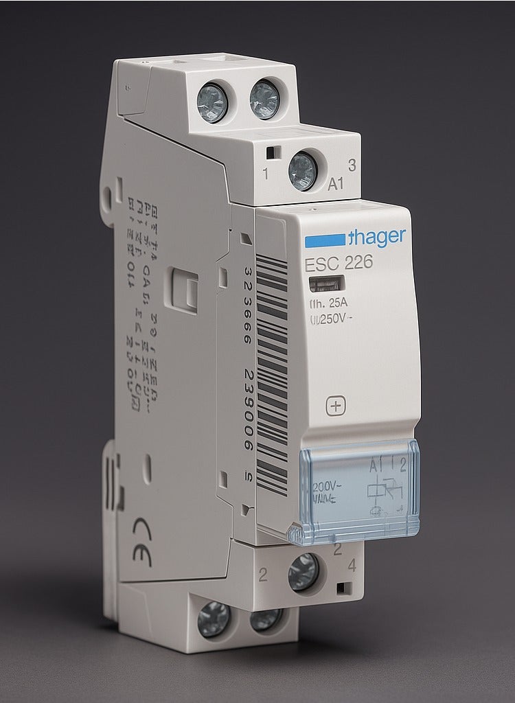 Hager Contactor ESC225 (25A-250V)-Made in EU - Image 1