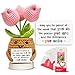 Gossby Handmade Positive Tulip Flower Crochet May You Proud of The Work That You Do Inspirational Gift for Women Positive Energy Apreciation Farewell Retirement Goodbye Gift for Coworker - Image 3