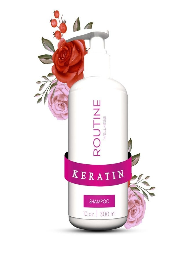 Routine Wellness Premium Keratin Shampoo | Professional Hair Strengthening & Deep Nourishing Cleanser for Dry, Frizzy & Damaged Hair | Smoothening, Repair & Shine Boost Formula | Salon-Inspired Luxury Care for Men & Women - Image 1