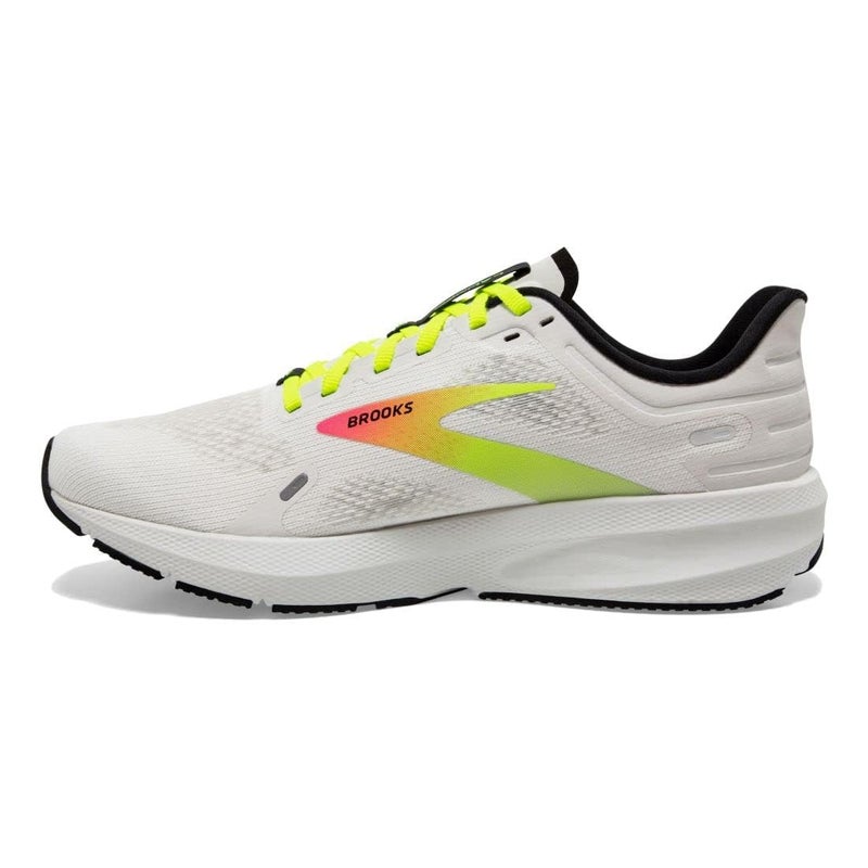 Brooks Women’s Launch 9 Neutral Running Shoe - White/Pink/Nightlife - 8.5 - Image 4
