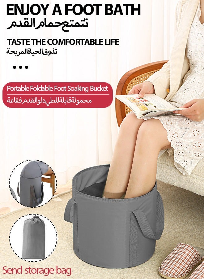 Foldable foot bath basin, foldable foot therapy foot bath basin tub, foot bath belt, portable outdoor carrying foot basin, used for foot therapy and foot hydrotherapy - Image 1