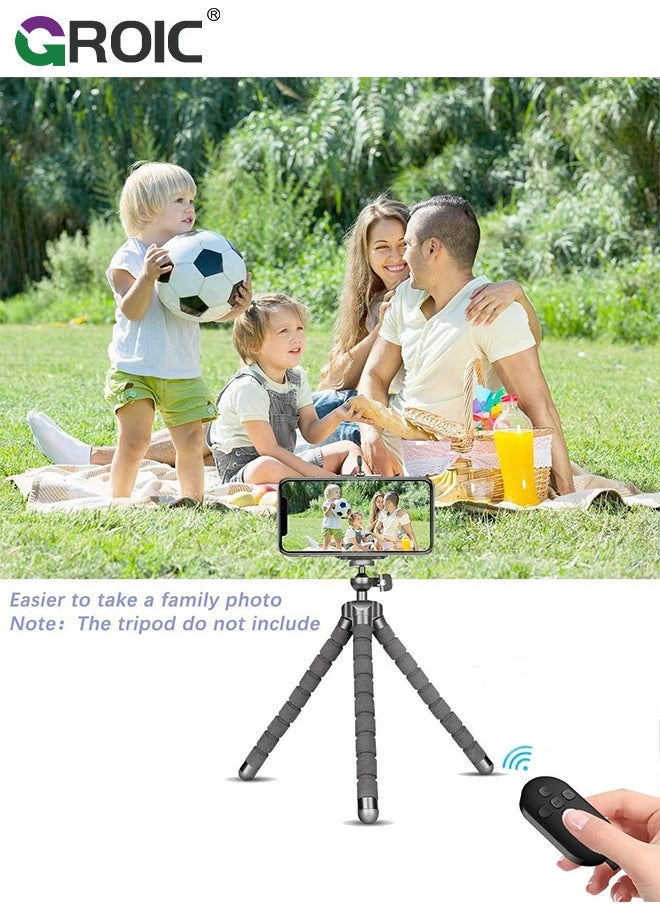 GROIC - Remote Control, Bluetooth Remote Control with iPad Kindle Client Page Turner, Create Photos and Video Recording Remote, Type-C Rechargeable Bluetooth Remote for iPhone, iPad and Android - Image 1