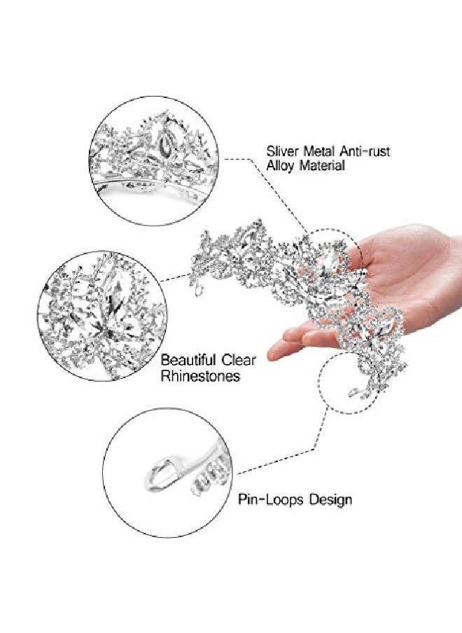Didder - Silver Tiaras For Women Bridal Tiara Crystal Tiaras And Crowns For Women Princess Tiaras For Girls Birthday Crown For Prom Wedding Party Halloween Costume Hair Accessories Christmas Gift - Image 1