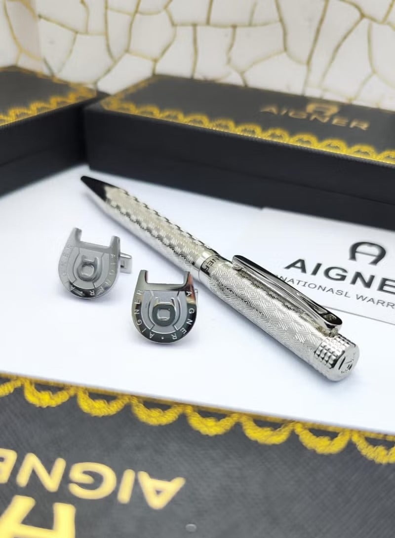 قلم رجالي فاخر مع كبك ماركة AIGNER