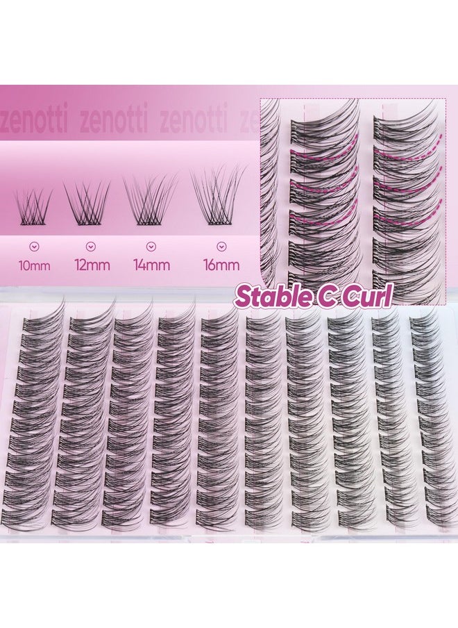 Hesive Eyelashes Pre-Glued Lash Clusters Natural Eyelash Clusters Self Adhesive Lashes 3D Wispy Diy Lash Extension C Curl No Glue 120Pcs Individual Lashes With Tweezers By Zenotti
