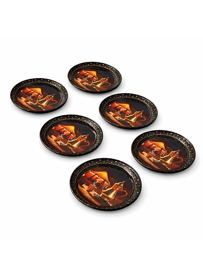 6-Piece Ramadan Serving Plate and Coaster Set - Image 1