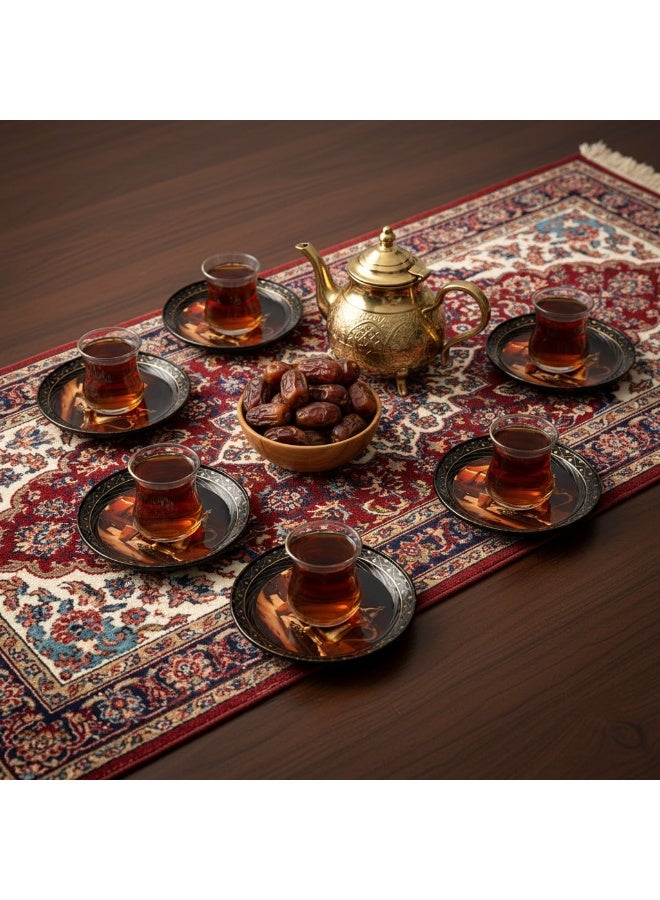 6-Piece Ramadan Serving Plate and Coaster Set - Image 2