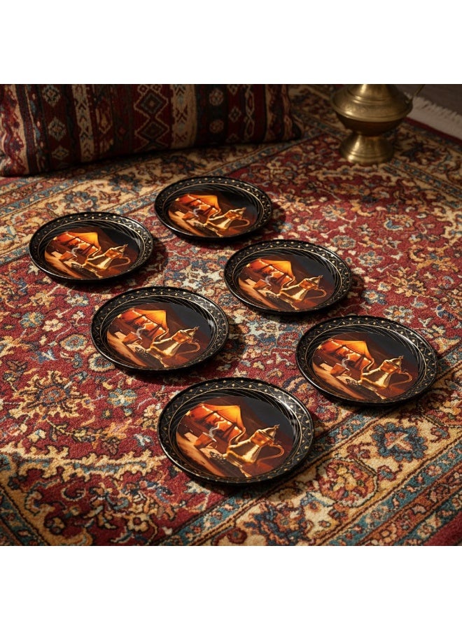 6-Piece Ramadan Serving Plate and Coaster Set - Image 5