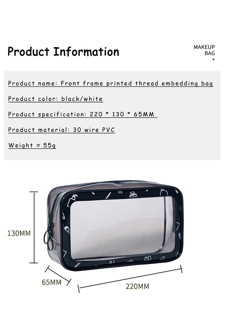 SYOSI Clear Travel Toiletry Bag, Make up Bag Clear Wash Bag Travel Cosmetic Bag Waterproof Toiletry Bags for Women, Women and Kids  - Image 5