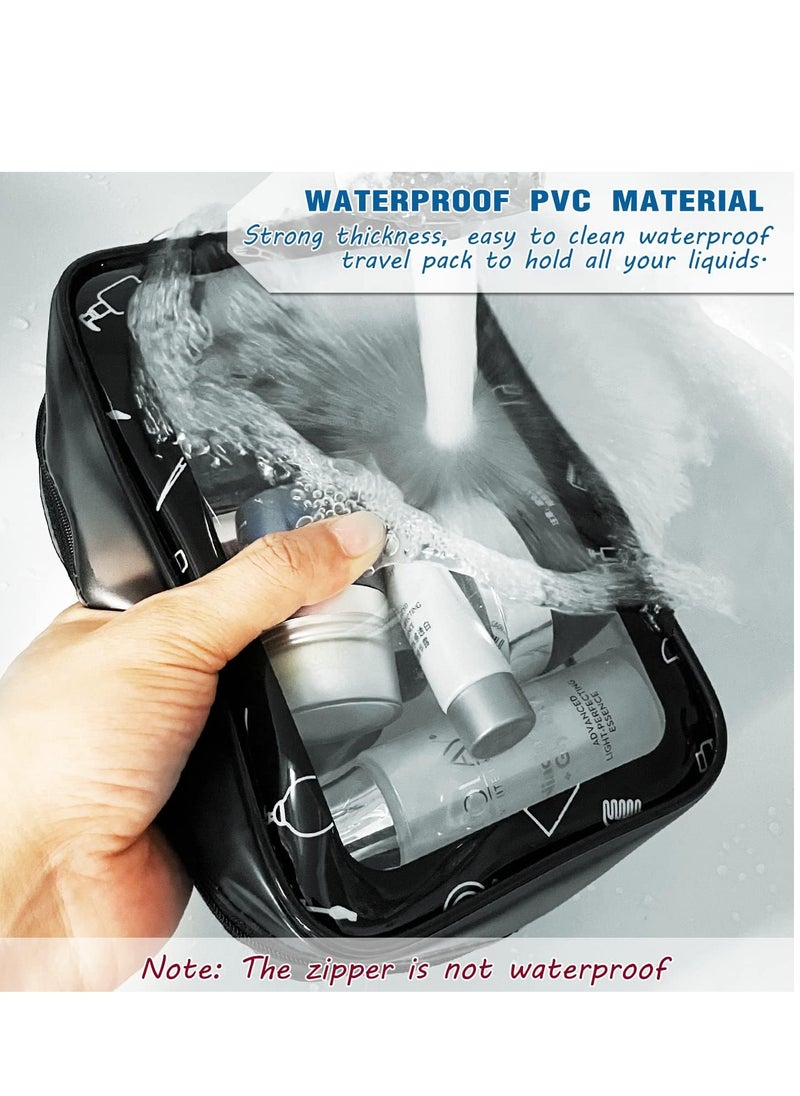 SYOSI Clear Travel Toiletry Bag, Make up Bag Clear Wash Bag Travel Cosmetic Bag Waterproof Toiletry Bags for Women, Women and Kids  - Image 4
