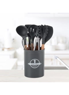 Danube Essential 10 Piece Kitchen Utensils Set Silicon Beech Wood PP Kitchen Utensil Kit Essential Cooking Utensil Set For Home Kitchen & Dining Room L12.5xW12.5xH33cm Grey - pzsku/Z5D499B2214E0A1080BA7Z/45/_/1698931690/4d1dac66-a24e-40a7-9fad-96060a699fb6