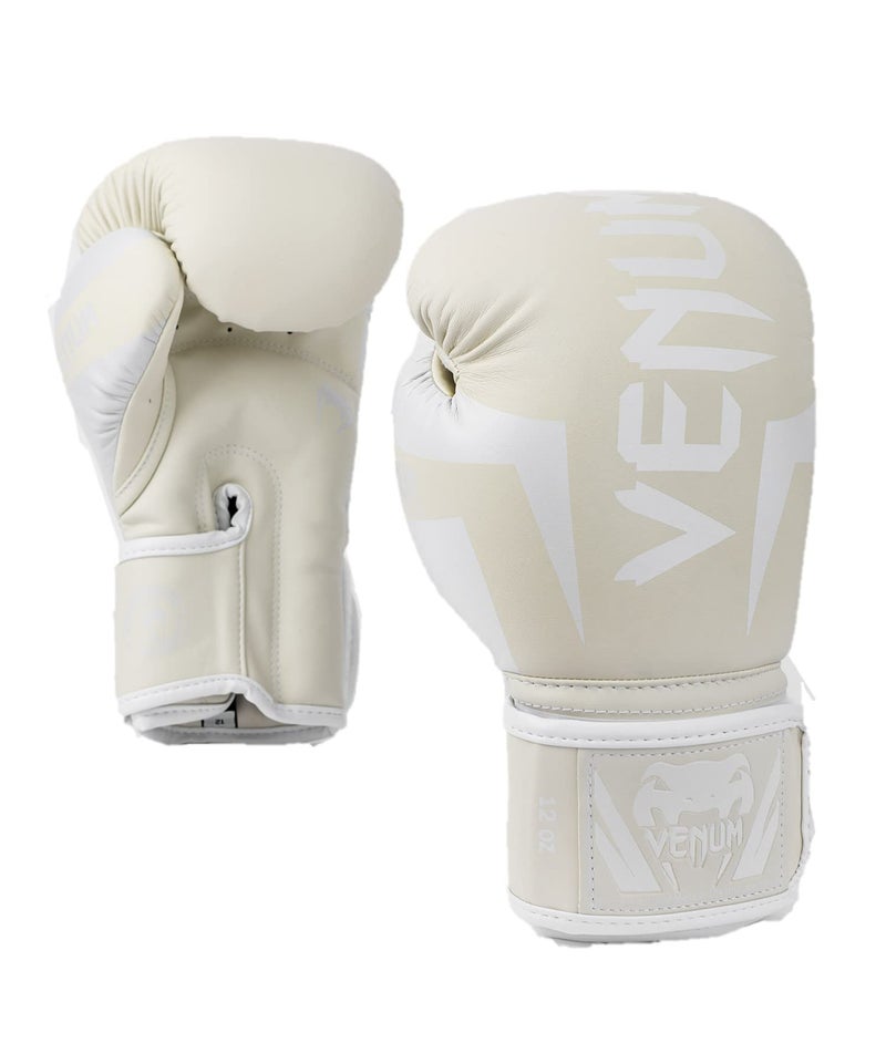 Venum Elite Boxing Gloves - White/White - Image 1