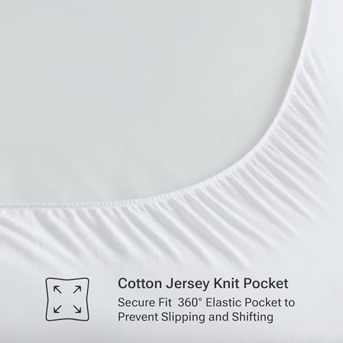 Sleep Philosophy Cal King Mattress Pad, Cotton Mattress Protector Classic Cloud Quilted Bed Cover, All Natural Breathable Mattress Topper Fitted Pocket Fits Up to 16", Machine Washable, White - Image 4