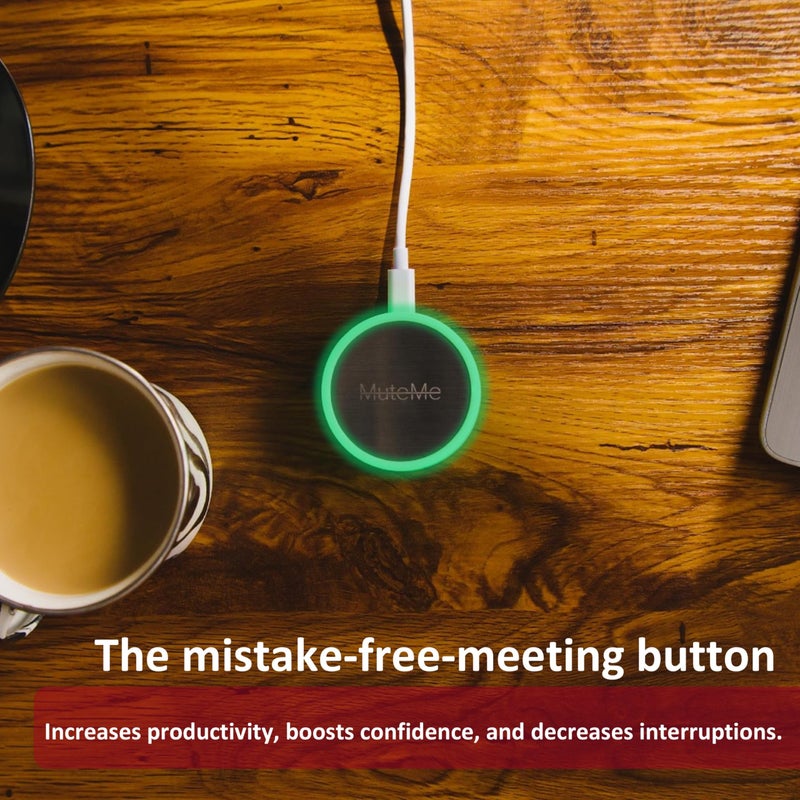 MuteMe - Illuminated Physical Mute Button for Zoom, Teams, WebEx & More (As Seen on Shark Tank)! Mac/PC Compatible. USB Cord & Adapter Included. Free Software Download Required. - Image 2