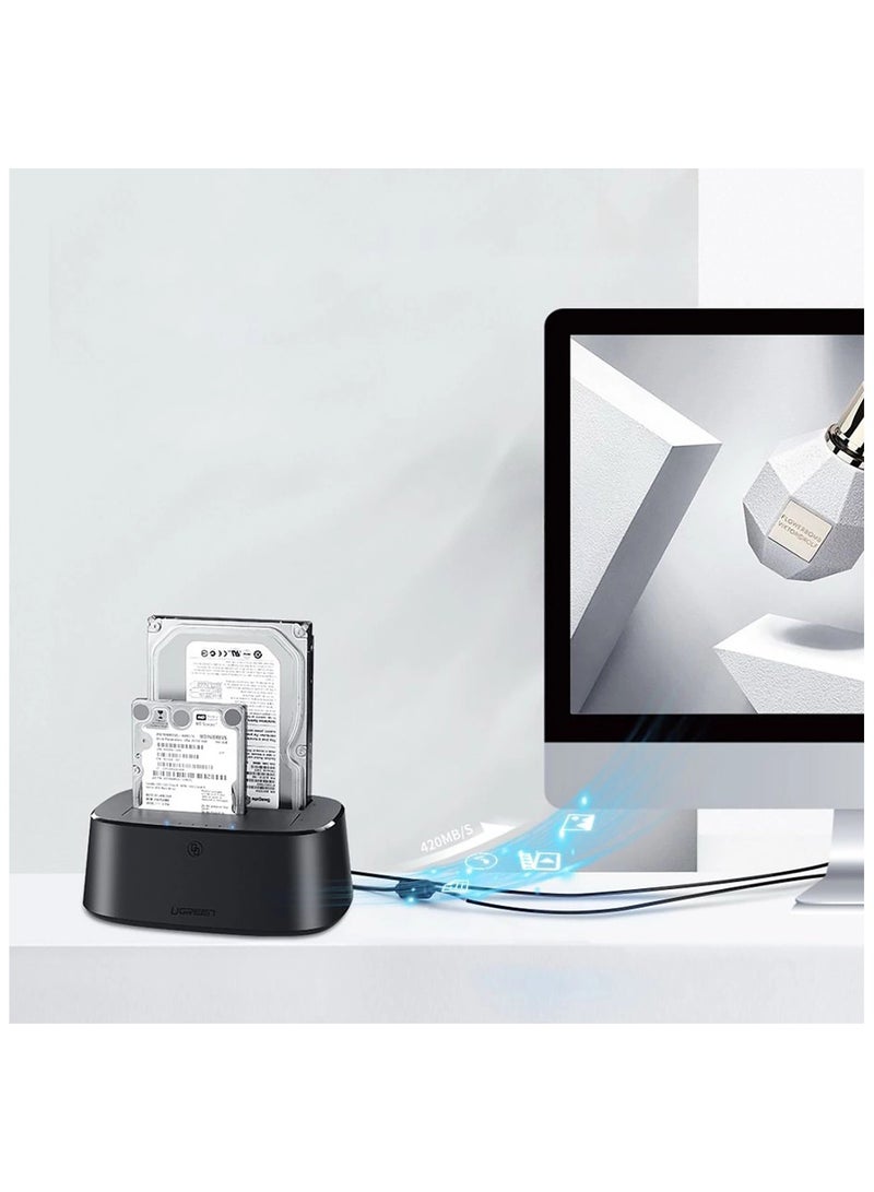 Ugreen UGREEN USB 3.0 to SATA Dual-Bay Hard Drive Duplicator/Cloner EU - Image 3