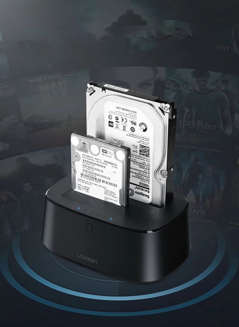 Ugreen UGREEN USB 3.0 to SATA Dual-Bay Hard Drive Duplicator/Cloner EU - Image 4