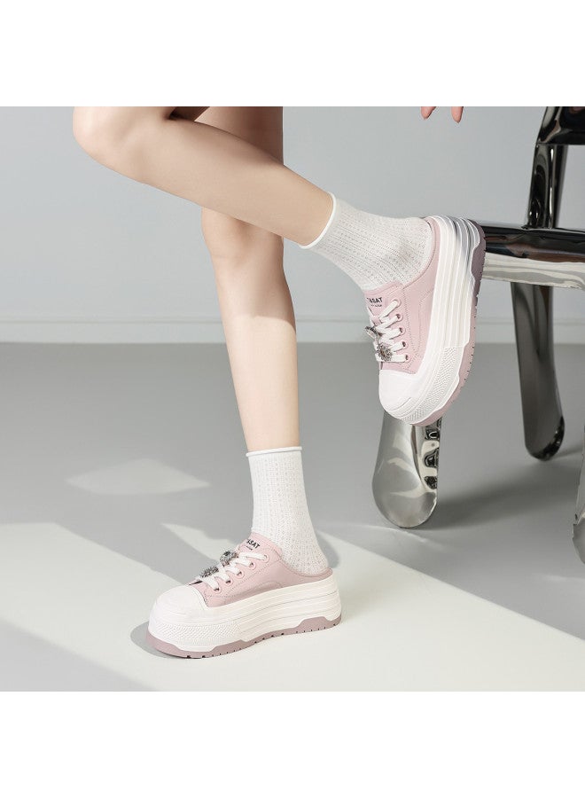 St&Sat Cm Platform】new Thick-soled Slip-on Mules For Women, Casual Platform Sandals, Outdoor Wear Women's Shoes - Image 3