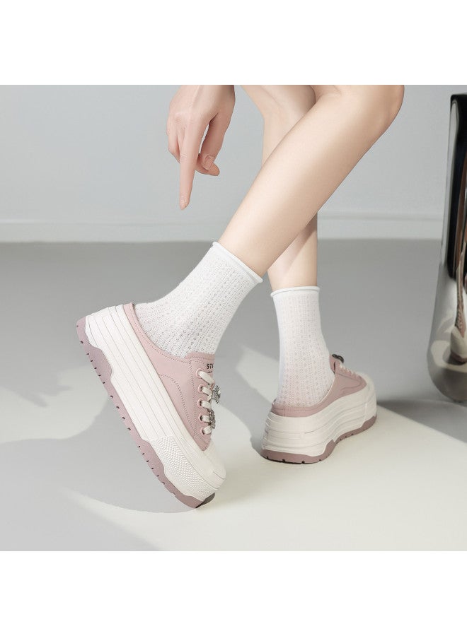 St&Sat Cm Platform】new Thick-soled Slip-on Mules For Women, Casual Platform Sandals, Outdoor Wear Women's Shoes - Image 4