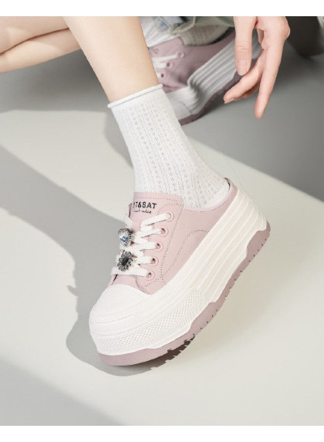 St&Sat Cm Platform】new Thick-soled Slip-on Mules For Women, Casual Platform Sandals, Outdoor Wear Women's Shoes - Image 1