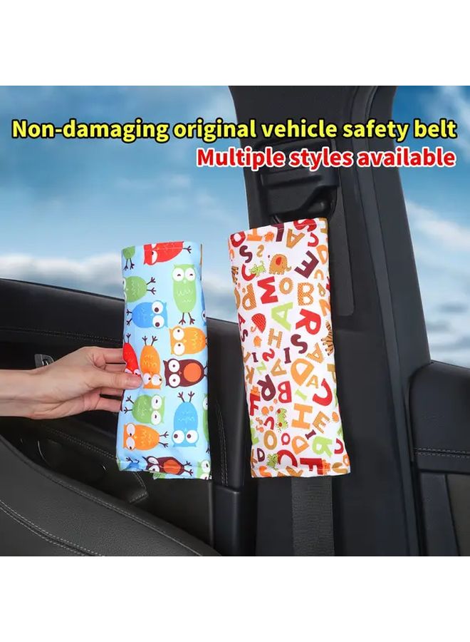 Car Seat Belt Shoulder Pad Four Seasons Anti Slip Breathable Cover Brown - Image 3