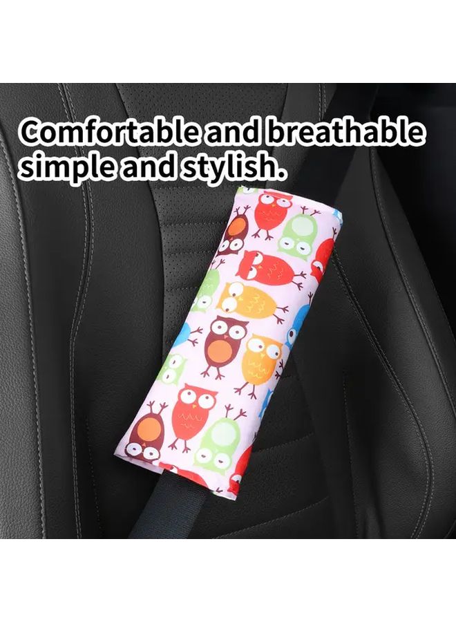 Car Seat Belt Shoulder Pad Four Seasons Anti Slip Breathable Cover Brown - Image 4