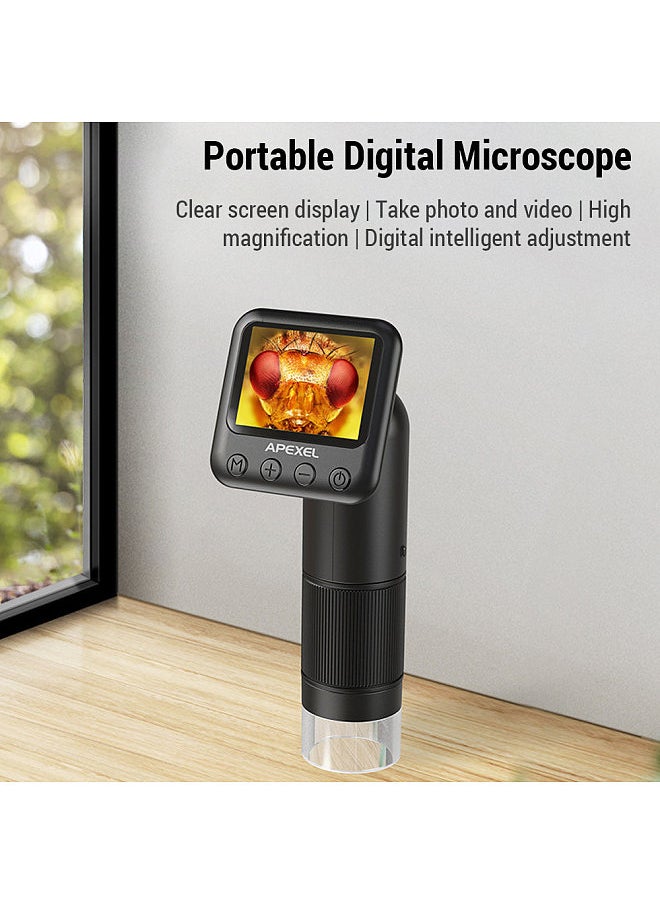 Handheld Digital Microscope 2 Inch LCD Screen 400X Pocket Microscope Electronic Magnifier Camera