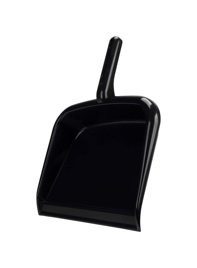 SPARTA Large Handheld Dustpan with Hanging Hole, Heavy-Duty Plastic Dustpan with Wide Lip for Countertops and Surfaces, Plastic, 10 Inches, Black - Image 1