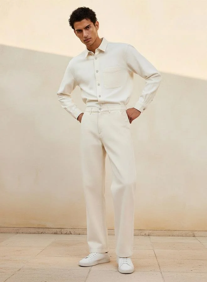 Lee Cooper White Lee Cooper Men Regular Fit Mid-Rise Jeans for Men | Best Price UAE