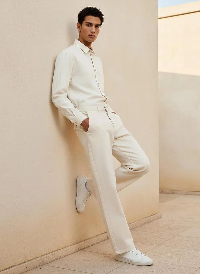 Lee Cooper White Lee Cooper Men Regular Fit Mid-Rise Jeans for Men | Best Price UAE