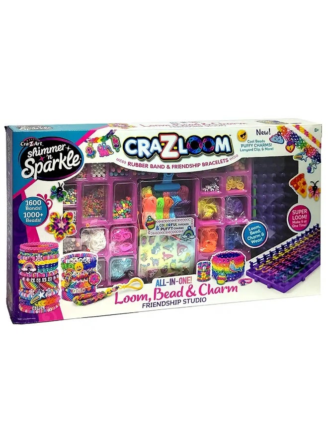 Cra-Z-Art All-In-One Loom, Bead And Charm Friendship Studio Diy Bracelet Kit - Image 1