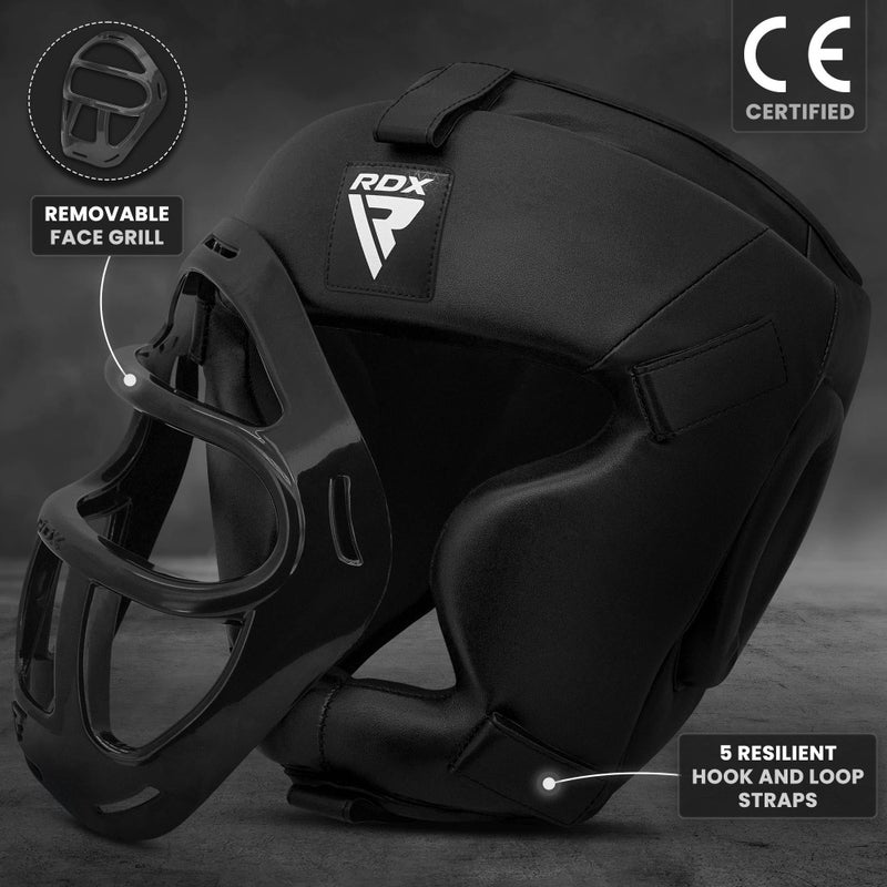 RDX Boxing Headgear MMA Muay Thai, Removable Face Grill, Head Gear for Sparring Grappling Martial Arts Kickboxing Taekwondo Karate BJJ Training - Image 2