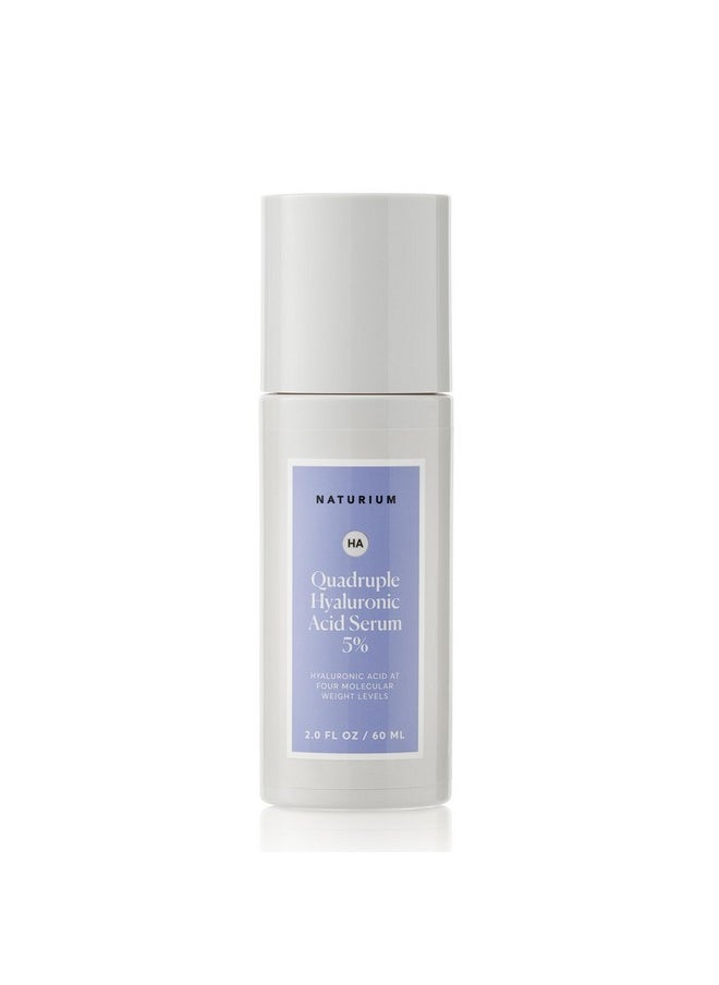 NATURIUM Naturium Quadruple Hyaluronic Acid Serum 5% Jumbo, Hydrating & Plumping Face Serum, Anti-Aging & Moisturizing Skin Care, Fragrance-Free, 2 oz  - Image 1