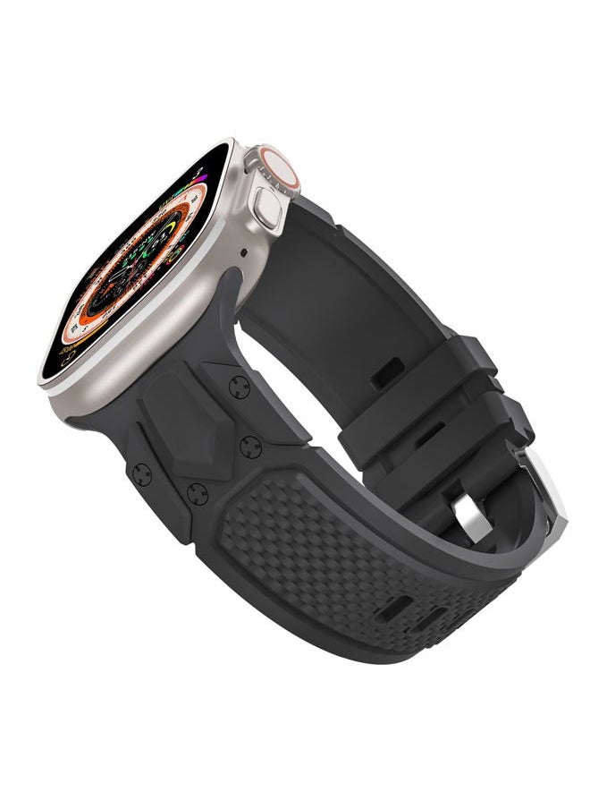 Bandiction - Sport Bands Compatible with Apple Watch Ultra Band, Wide Soft Silicone Apple Watch Band 49mm 45mm 44mm 42mm for Men, Waterproof Replacement Strap for iWatch Ultra 2 Series 9 8 7 6 5 4 SE - Image 1
