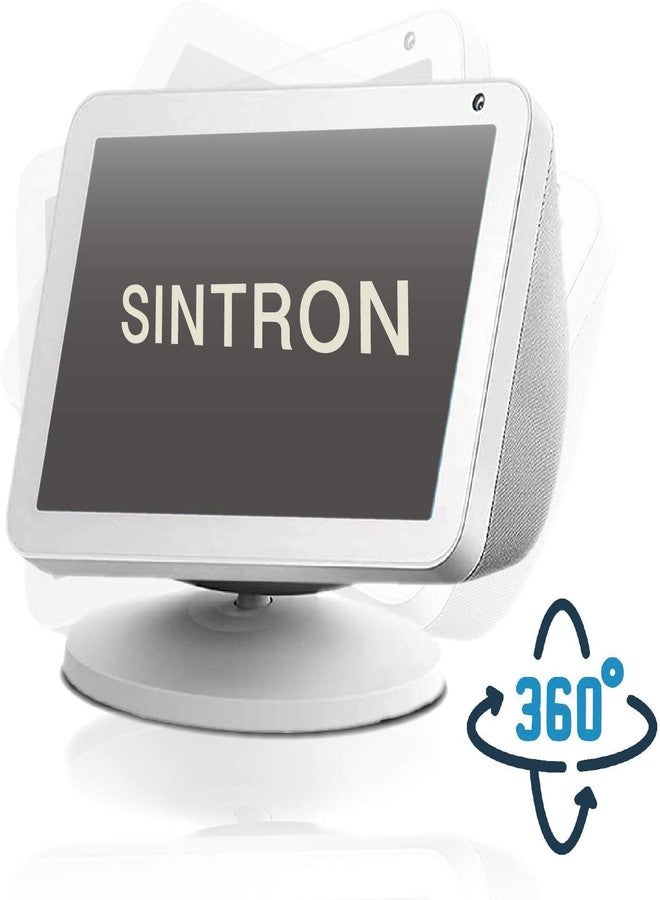 Sintron Smart Display Stand for Echo Show 5 & Echo Show 8 (1st Gen and 2nd Gen) - Adjustable Magnetic Stand Mount with 360 Degree Rotation, Swivel and Tilt Function, and Anti-Slip Base (White) - Image 3