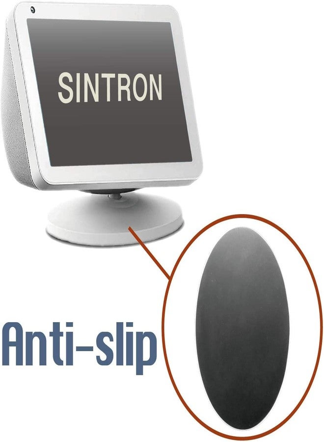 Sintron Smart Display Stand for Echo Show 5 & Echo Show 8 (1st Gen and 2nd Gen) - Adjustable Magnetic Stand Mount with 360 Degree Rotation, Swivel and Tilt Function, and Anti-Slip Base (White) - Image 5