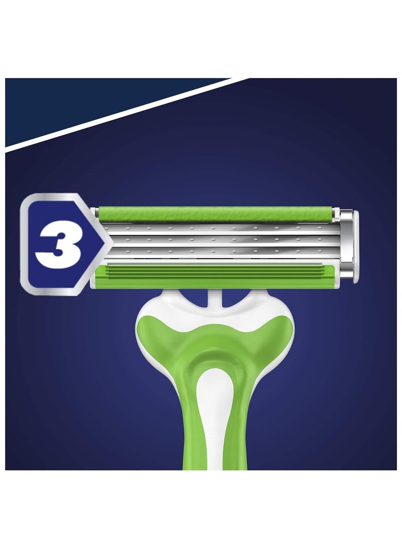 Gillette Blue 3 Sensitive Men's Disposable Razors 9+3 Razors – Pack of 12 – Packaging May Vary - Image 2