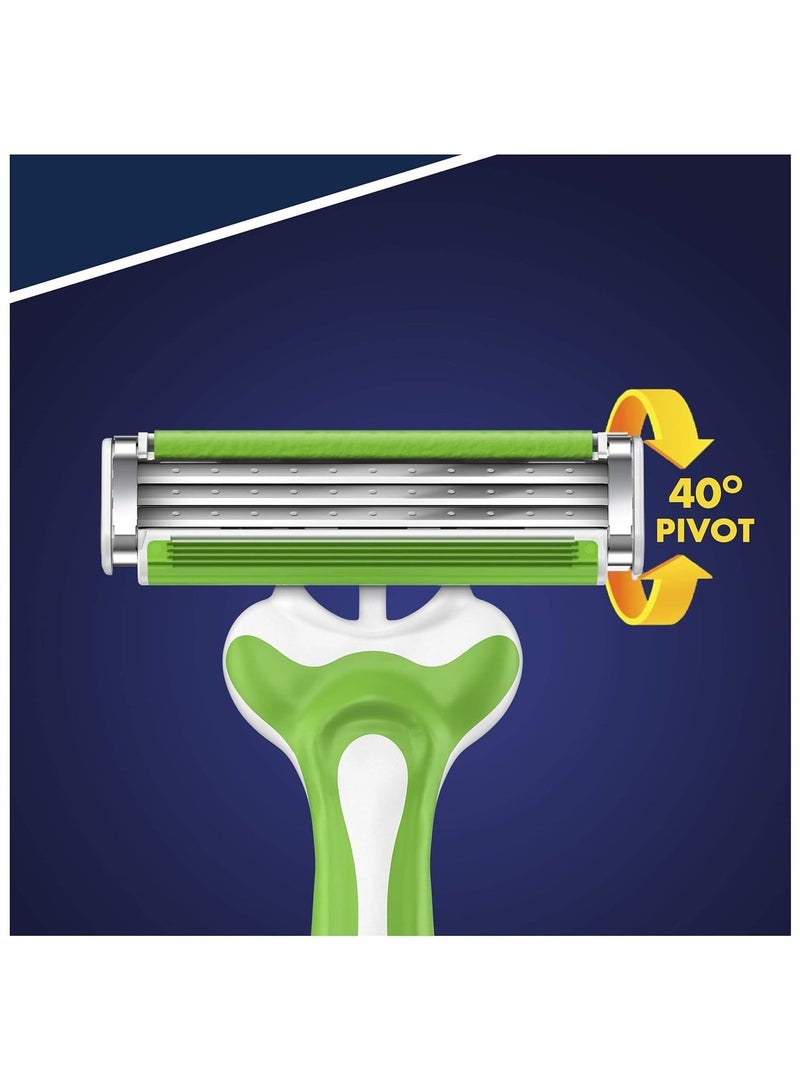 Gillette Blue 3 Sensitive Men's Disposable Razors 9+3 Razors – Pack of 12 – Packaging May Vary - Image 4