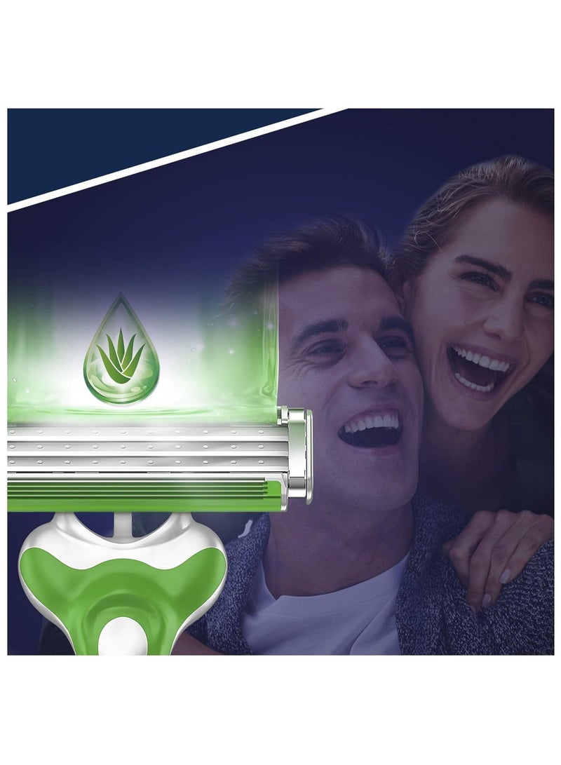 Gillette Blue 3 Sensitive Men's Disposable Razors 9+3 Razors – Pack of 12 – Packaging May Vary - Image 5