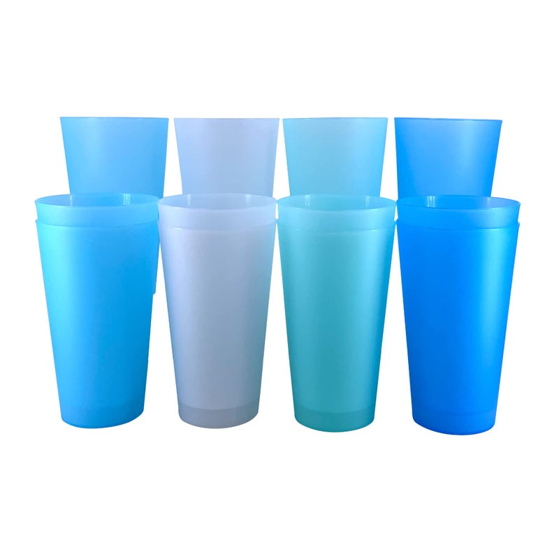 AOYITE Large Plastic Cups 32 oz  Reusable Big Drinking Cup set of 12  BPA Free Dishwasher Safe Tall Drinking Glasses  Unbreakable Water Tumblers for Kids Kitchen Outdoor