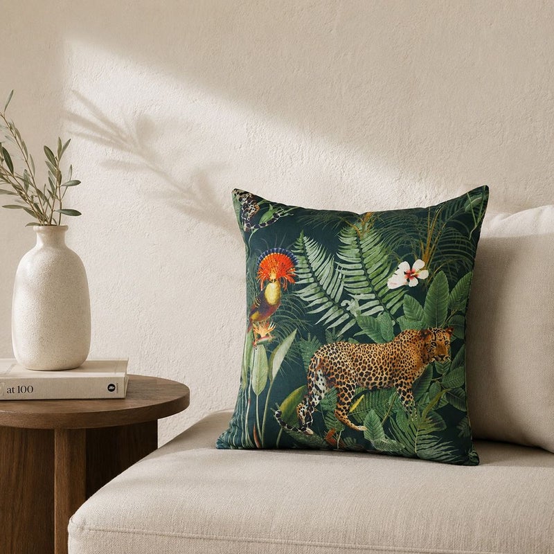 DANUBE HOME Toss Pillow With Zipper Without Piping 45X45Cm - Wild Leopard, Multicolour, Wild Patterned Toss Pillow, 100% Polyester Fabric, For Outdoor Chairs - Image 5