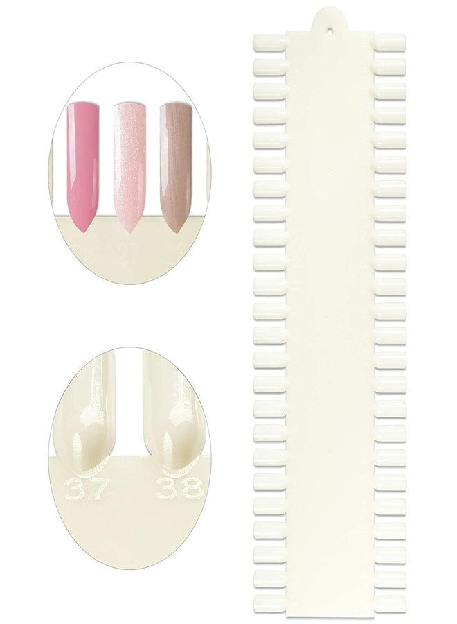 Ruby Face Rubyface 48 Tip Nail Tip Display Palette Board, for Nail Art Design Pattern Practice and Swatch Nails Polish Colors Board Natural Color, PACH OF 1 - Image 2
