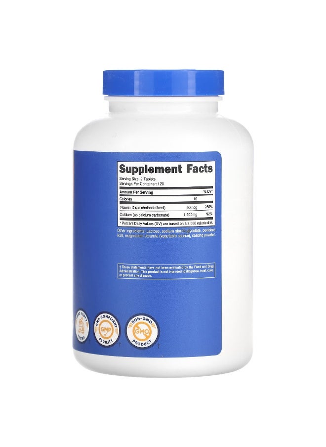 Nutricost - Nutricost, Calcium with Vitamin D, 240 Tablets - Image 1