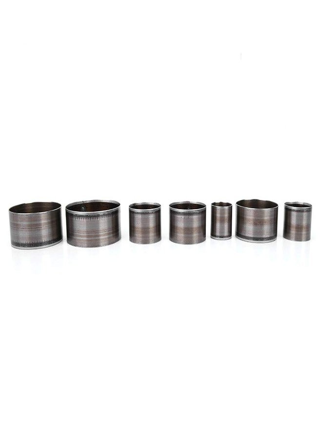 Acouto Leather Hole Punch 7pcs Metal Punch Hollow Punch Set Leather Corner Punch Belt Hole Puncher Punching Tool for Leather Treatment - Image 5