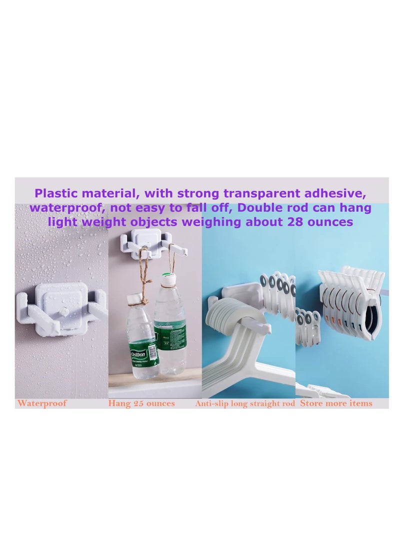 Excefore Scrunchie Holder Organizer, 3Pcs Hair Ties Organizer, Headbands Organizer Hair Bands Organizer, Light Duty Multifunctional, Wall Hook Hanger Adhesive, Plastic White Wall Rack Hooks for Hanging  - Image 5