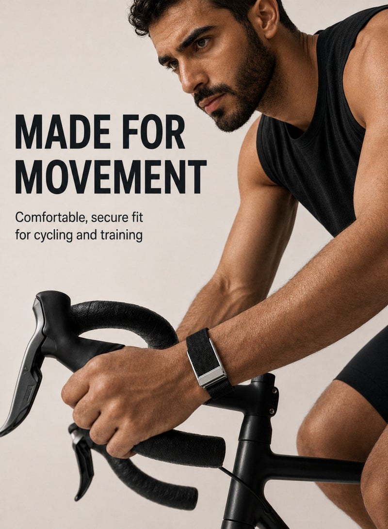 Nylon Wristband Compatible with WHOOP 5.0 / WHOOP MG, Please Choose Standard or MG ECG Version, Breathable Stretchy Sport Band, Soft Waterproof Adjustable Replacement Wrist Strap for Men Women, Fitness Tracker Band for Gym Running Daily Wear - Image 4