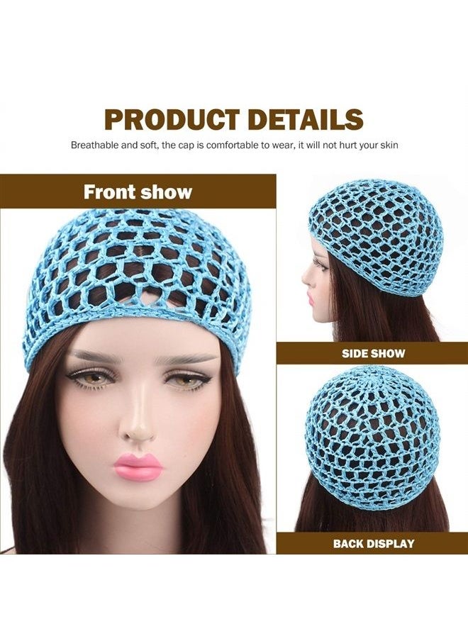 Beaupretty Braided Wigs 12pcs Mesh Crochet Hair Net Cap Snood Hat Thick Short Women Hairnet Snood Cover for Sleeping (Mixed color) Short Hair Wigs 