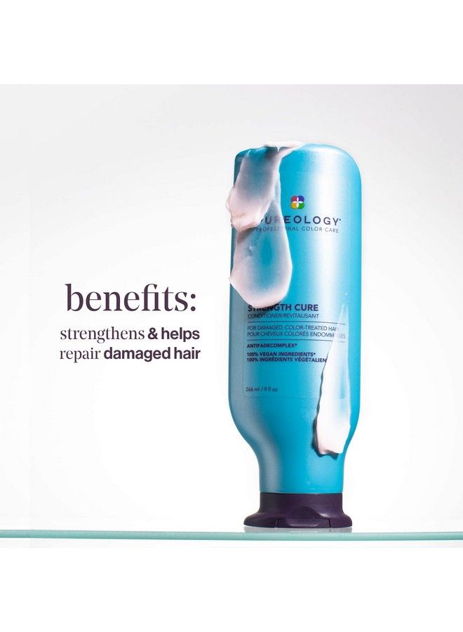 PUREOLOGY Strength Cure Strengthening Conditioner For Damaged & Color Treated Hair 9 Fl Oz - Image 3